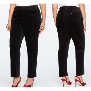 NWT Eloquii Black Velvet Pants - Size 18